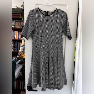 danny and nicole vintage black and white polka dot dress